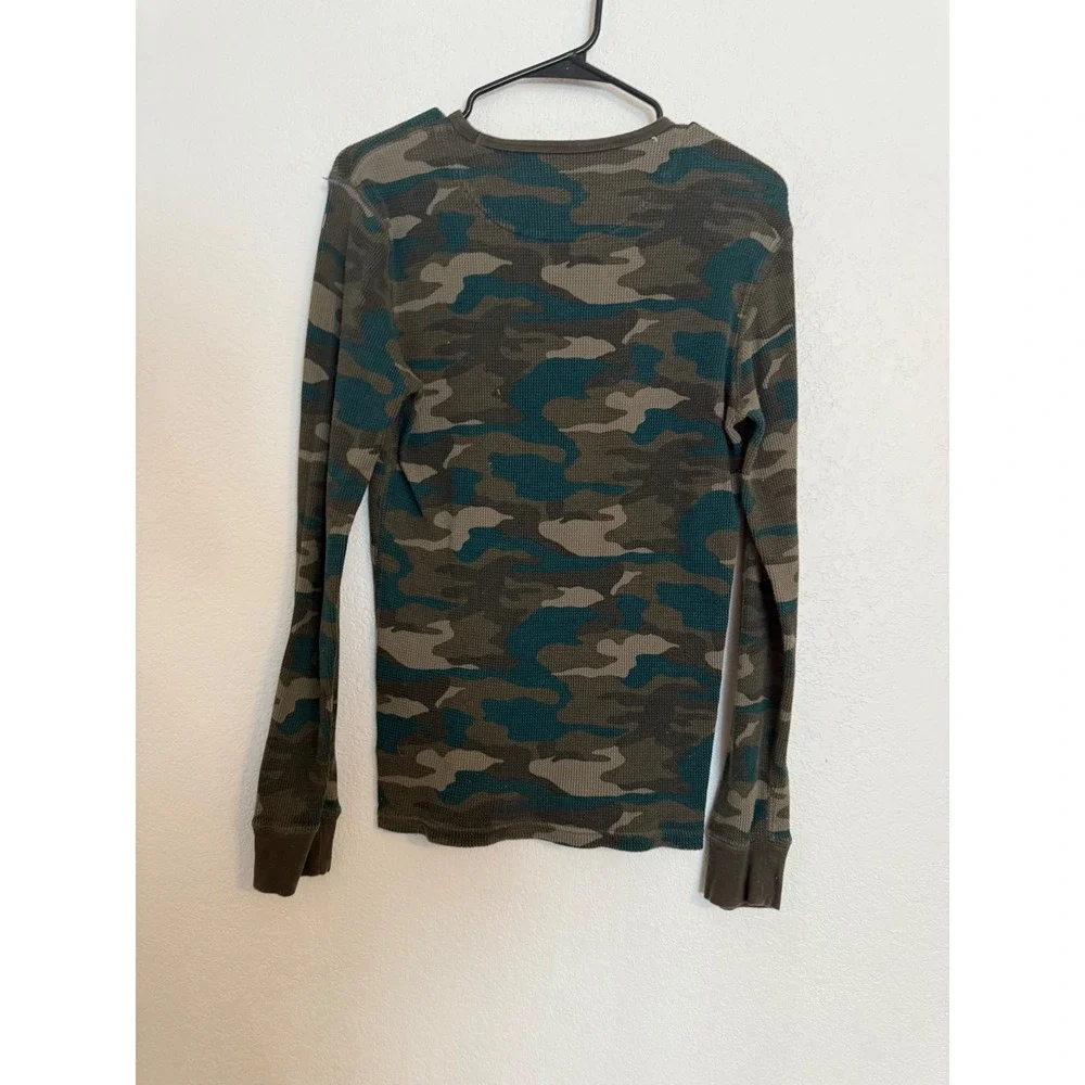 Boys Mossimo Supply Co Camouflage Print Long Sleeve Waffle‎ Knit Top